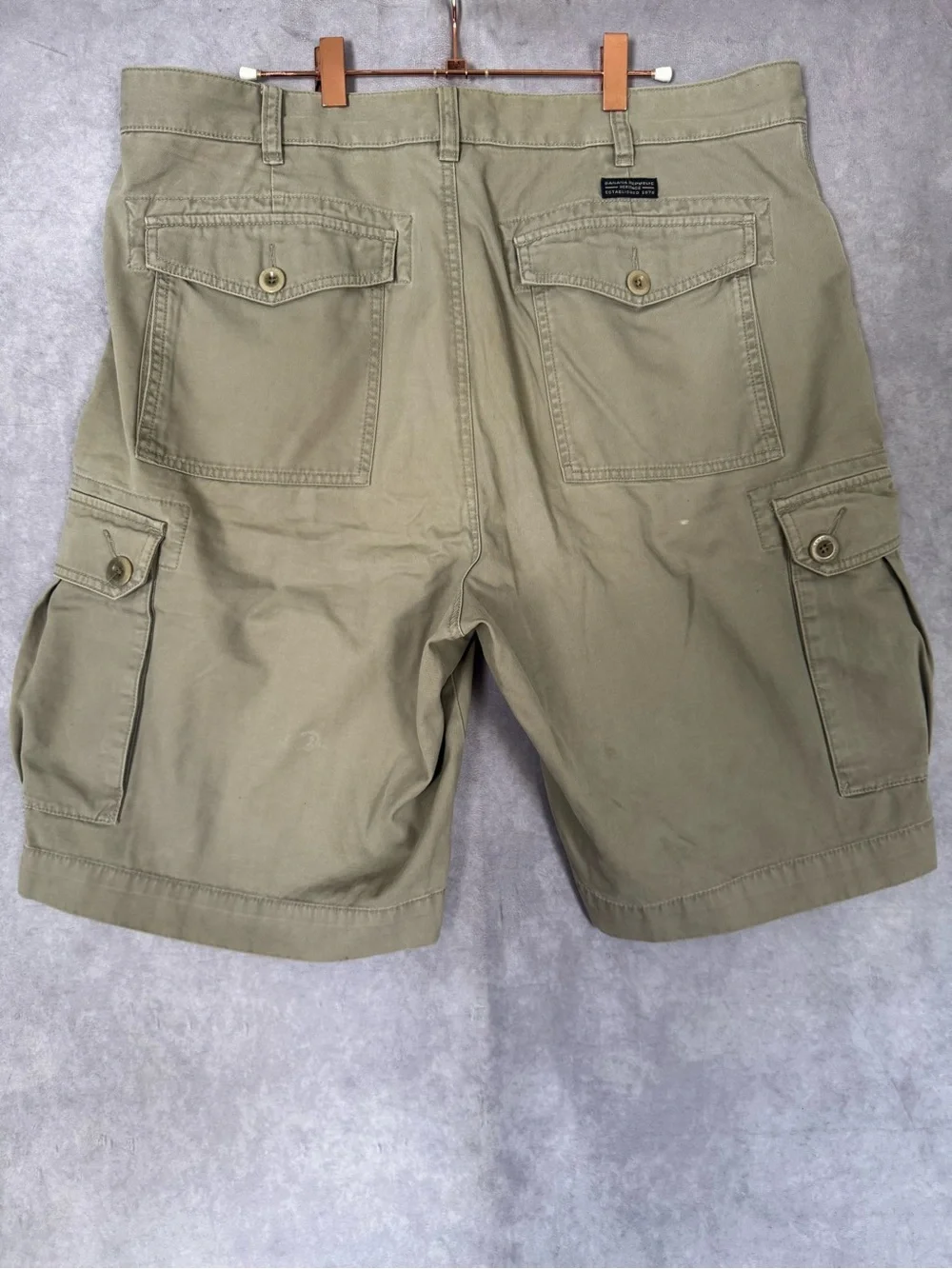 Banana Republic Cargo Shorts Mens 36 x 10in Brown  Flat Front High Rise Cotton